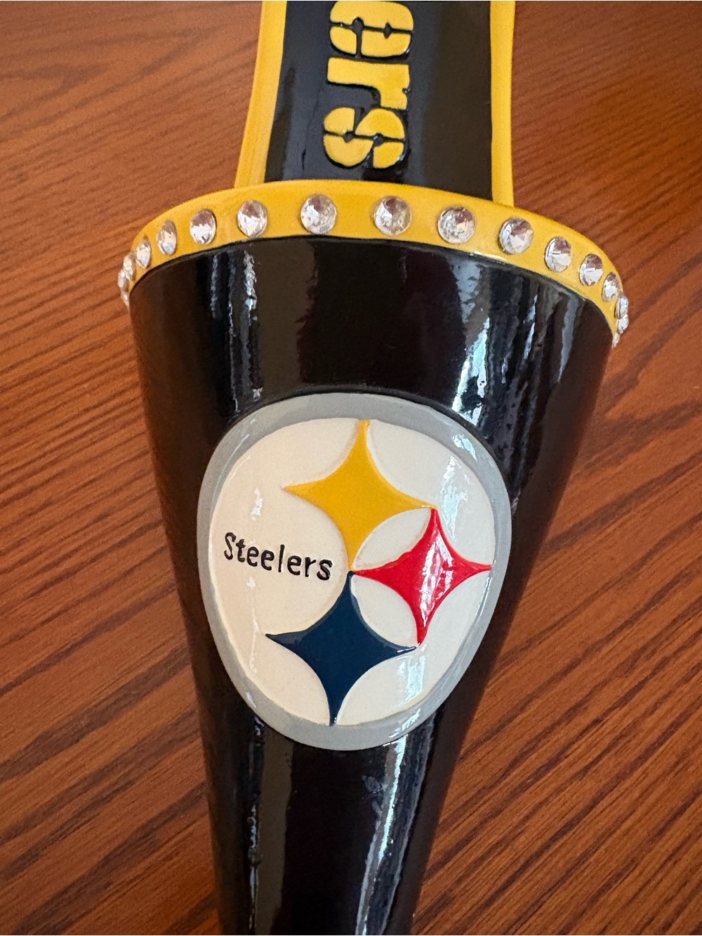 Pittsburgh Steelers Black and Yellow Wine Bottle holder - Picture 3 of 6